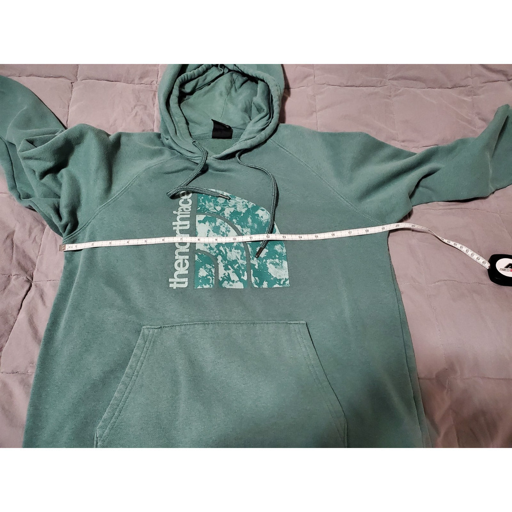The North Face Pullover Hoodie Women S Green Logo Outdoor Casual Sweatshirt - Picture 3 of 11